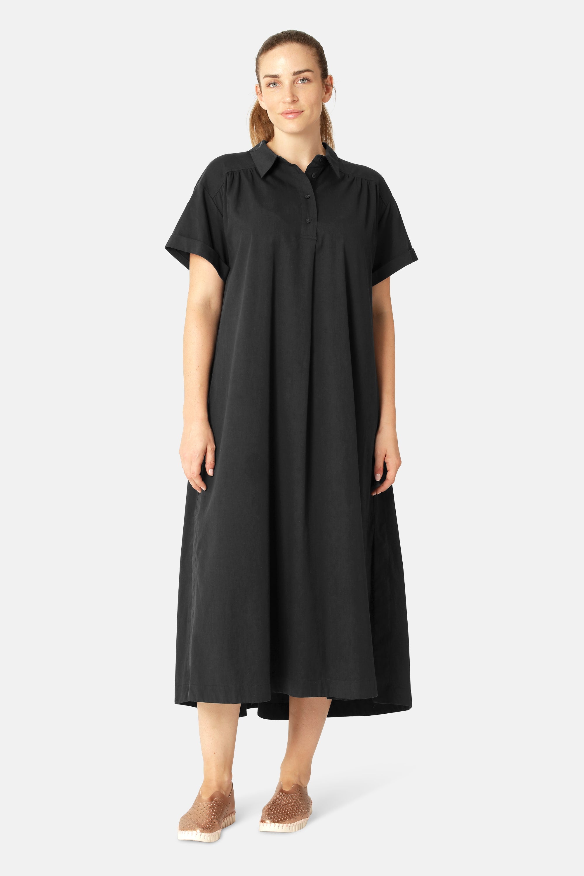 Long Dress A-line - Dark Indigo